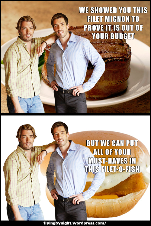 property brothers filet mignon filet-o-fish meme