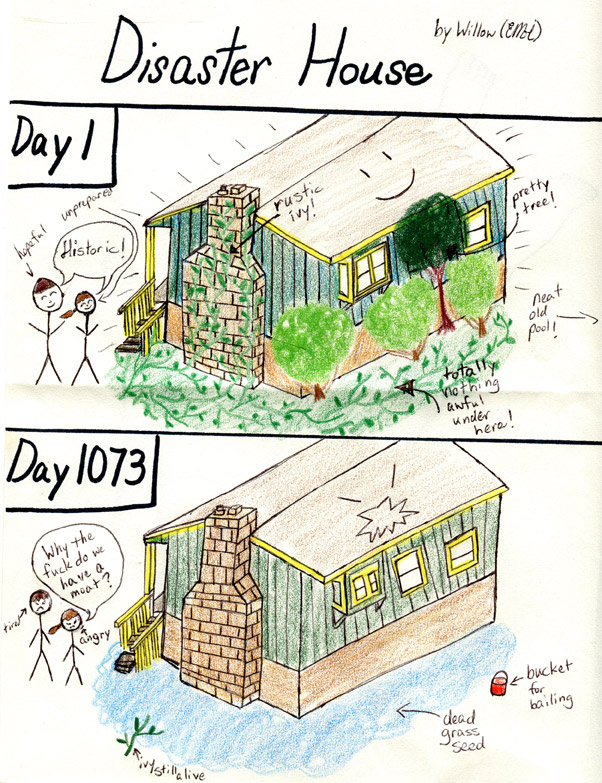 GET OUT OF OUR HEADS! Seriously. That's where the spiders live.